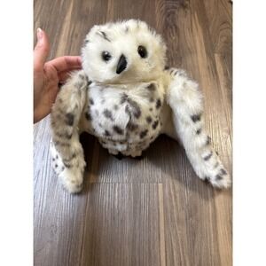FolkManis Owl Hand Puppet 'Snowy' Movable Head & Wings Imaginary 22" Wingspan